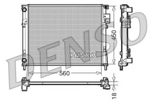 Радиатор охлаждения двигателя DENSO DRM23095