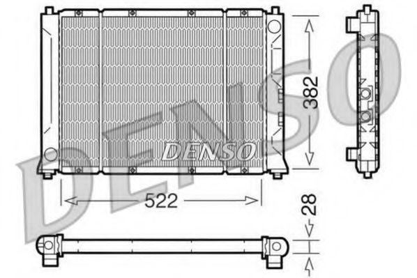 Радиатор охлаждения двигателя DENSO DRM24005