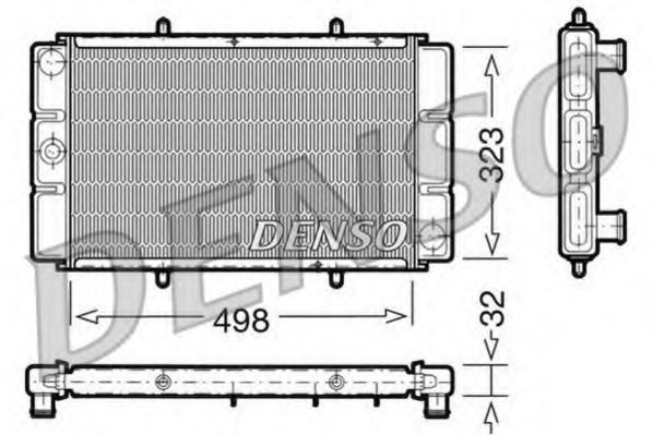 Радиатор охлаждения двигателя DENSO DRM24010