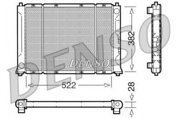 Радиатор охлаждения двигателя DENSO DRM24012