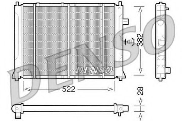Радиатор охлаждения двигателя DENSO DRM24014