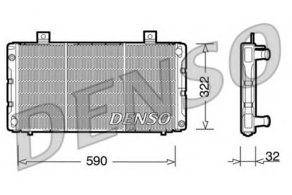Радиатор охлаждения двигателя DENSO DRM25003