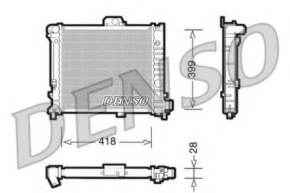 Радиатор охлаждения двигателя DENSO DRM25004