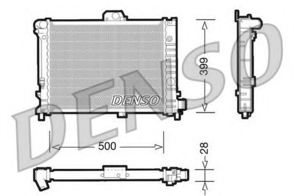 Радиатор охлаждения двигателя DENSO DRM25005