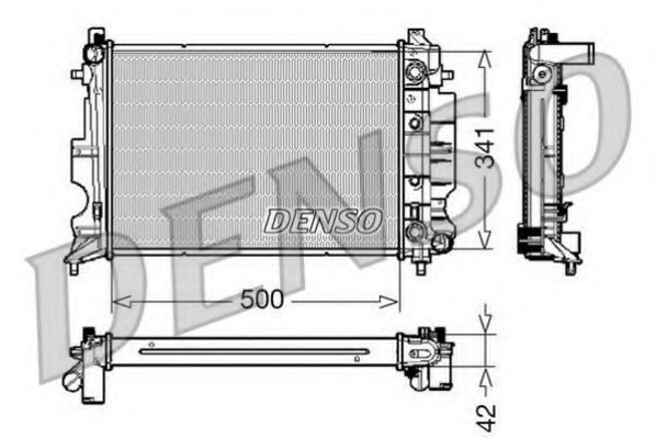 Радиатор охлаждения двигателя DENSO DRM25012