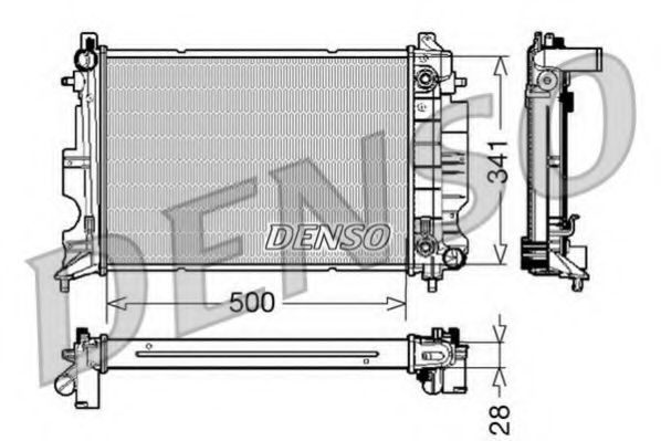 Радиатор охлаждения двигателя DENSO DRM25013