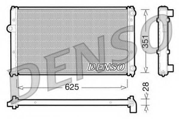 Радиатор охлаждения двигателя DENSO DRM26001