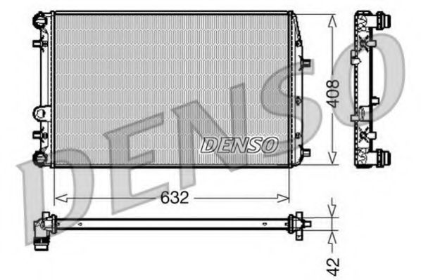 Радиатор охлаждения двигателя DENSO DRM26011