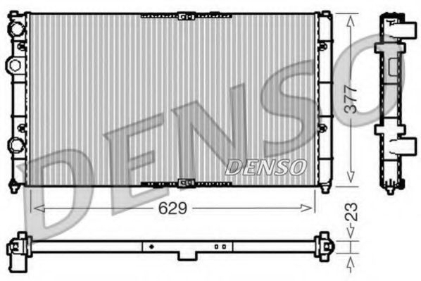 Радиатор охлаждения двигателя DENSO DRM26040