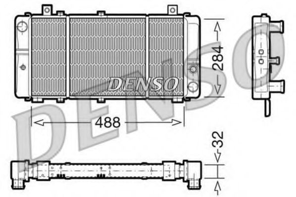 Радиатор охлаждения двигателя DENSO DRM27001