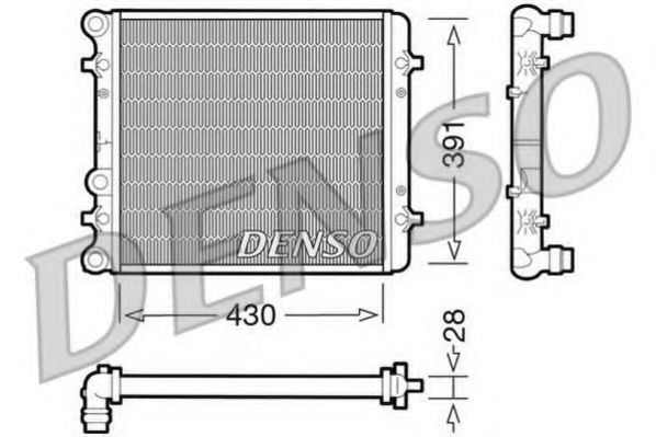 Радиатор охлаждения двигателя DENSO DRM32002