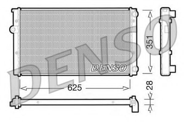 Радиатор охлаждения двигателя DENSO DRM32009