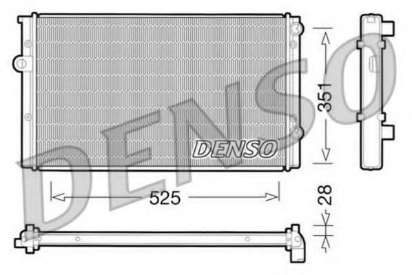 Радиатор охлаждения двигателя DENSO DRM32028