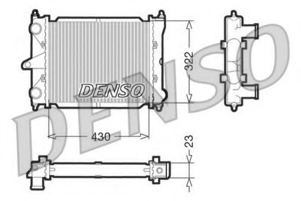 Радиатор охлаждения двигателя DENSO DRM32033