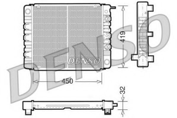 Радиатор охлаждения двигателя DENSO DRM33002