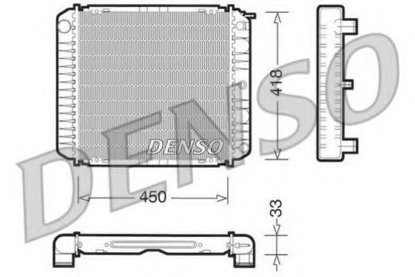 Радиатор охлаждения двигателя DENSO DRM33004