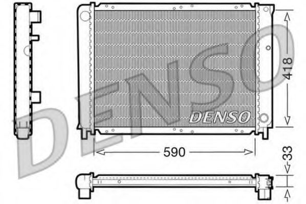 Радиатор охлаждения двигателя DENSO DRM33031