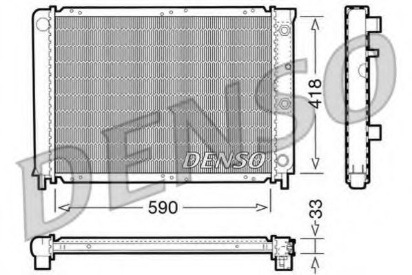 Радиатор охлаждения двигателя DENSO DRM33032