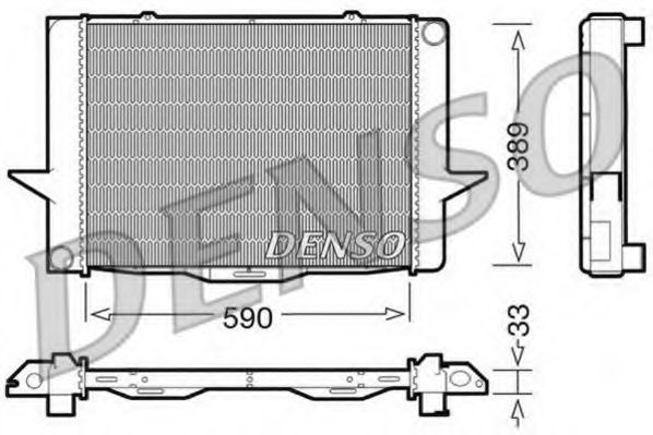 Радиатор охлаждения двигателя DENSO DRM33040
