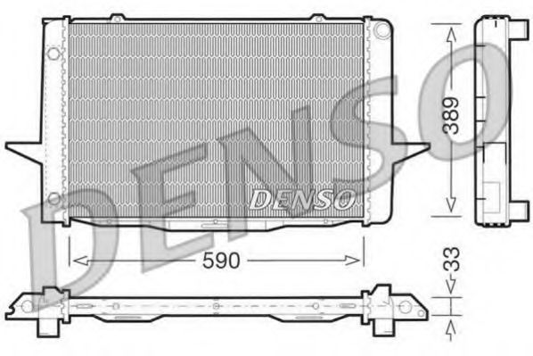 Радиатор охлаждения двигателя DENSO DRM33041