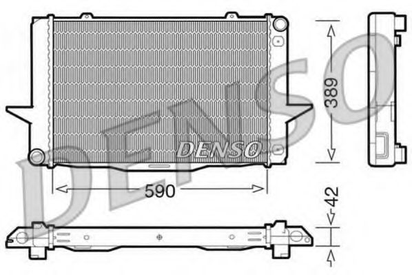 Радиатор охлаждения двигателя DENSO DRM33042