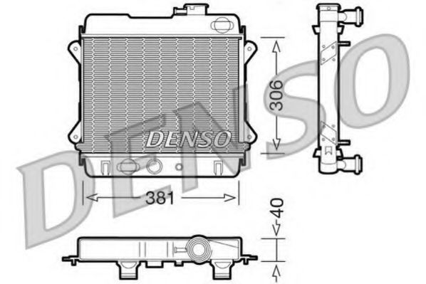 Радиатор охлаждения двигателя DENSO DRM34001