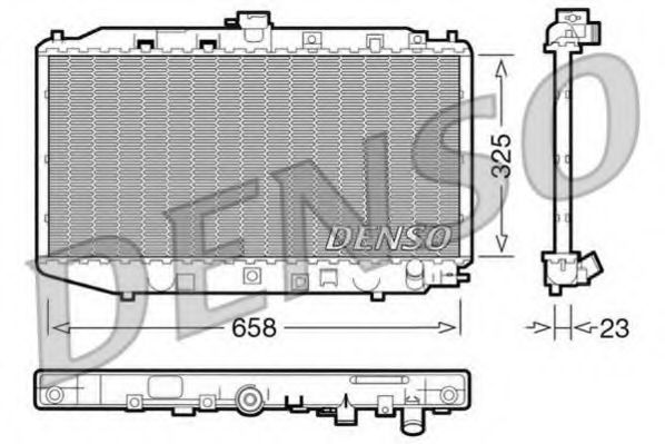 Радиатор охлаждения двигателя DENSO DRM40002