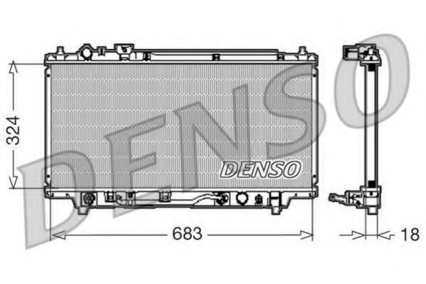 Радиатор охлаждения двигателя DENSO DRM44001
