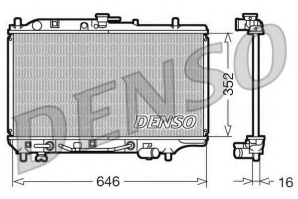 Радиатор охлаждения двигателя DENSO DRM44005