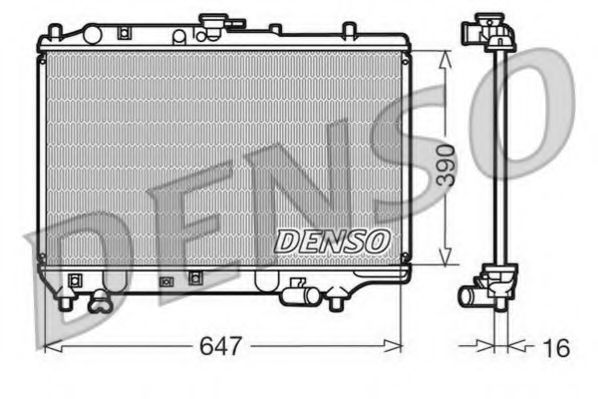 Радиатор охлаждения двигателя DENSO DRM44006