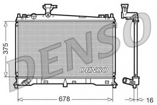 Радиатор охлаждения двигателя DENSO DRM44010