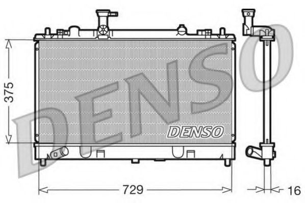 Радиатор охлаждения двигателя DENSO DRM44011