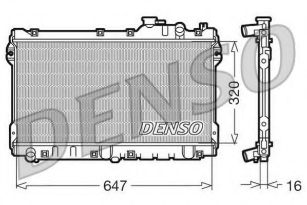 Радиатор охлаждения двигателя DENSO DRM44015