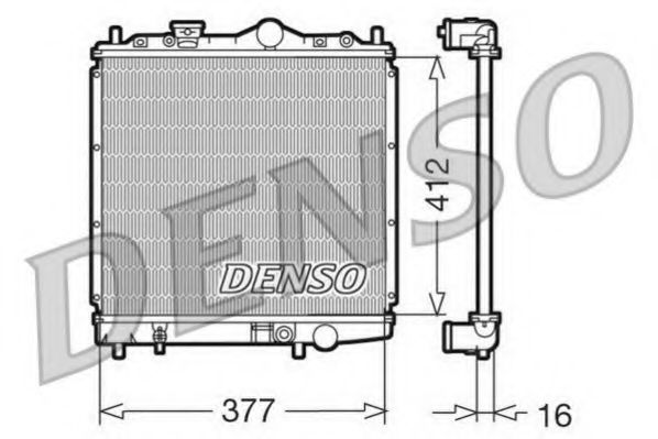 Радиатор охлаждения двигателя DENSO DRM45001