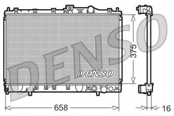 Радиатор охлаждения двигателя DENSO DRM45002