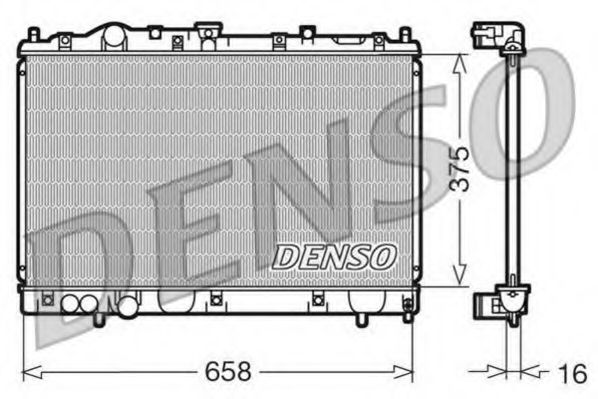 Радиатор охлаждения двигателя DENSO DRM45004