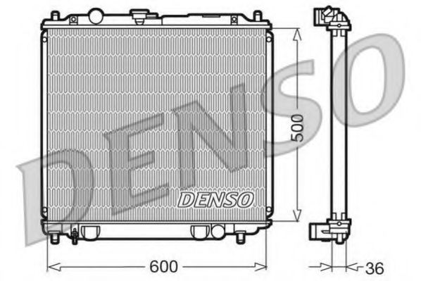Радиатор охлаждения двигателя DENSO DRM45014