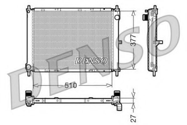 Радиатор охлаждения двигателя DENSO DRM46003
