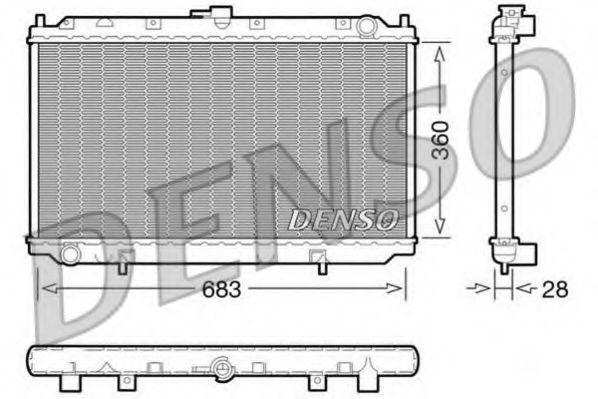 Радиатор охлаждения двигателя DENSO DRM46010