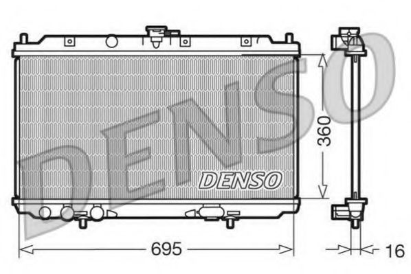 Радиатор охлаждения двигателя DENSO DRM46012