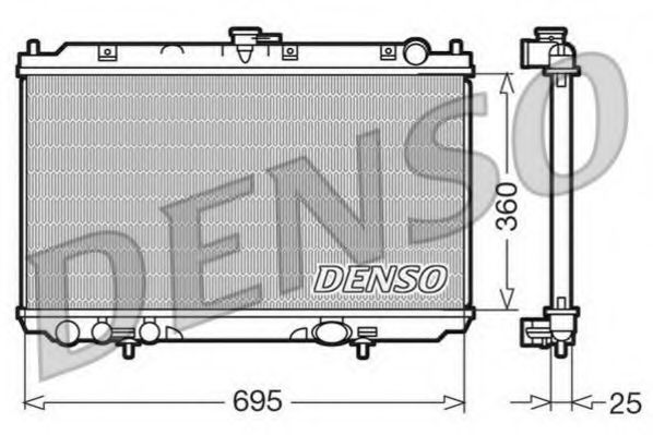 Радиатор охлаждения двигателя DENSO DRM46014