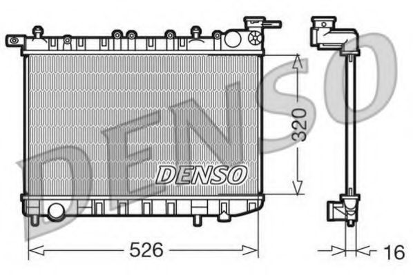 Радиатор охлаждения двигателя DENSO DRM46015