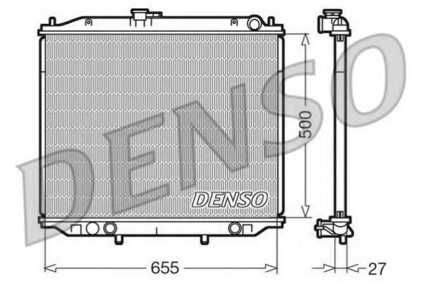 Радиатор охлаждения двигателя DENSO DRM46020