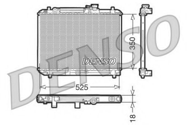 Радиатор охлаждения двигателя DENSO DRM47001