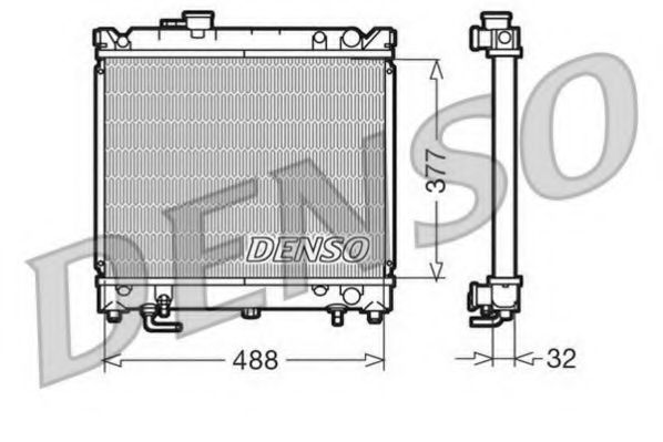 Радиатор охлаждения двигателя DENSO DRM47010