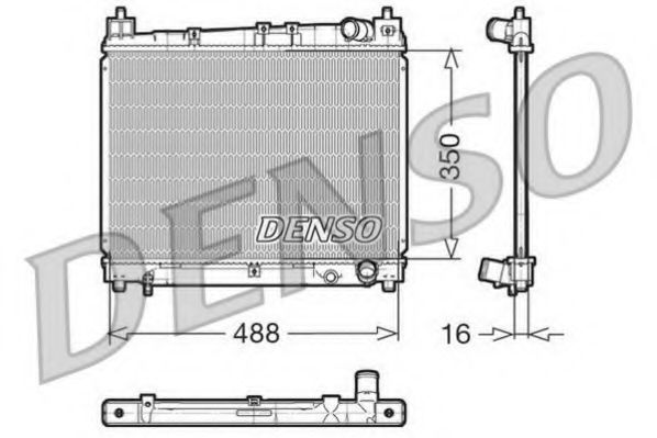 Радиатор охлаждения двигателя DENSO DRM50006