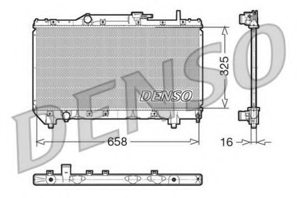 Радиатор охлаждения двигателя DENSO DRM50028