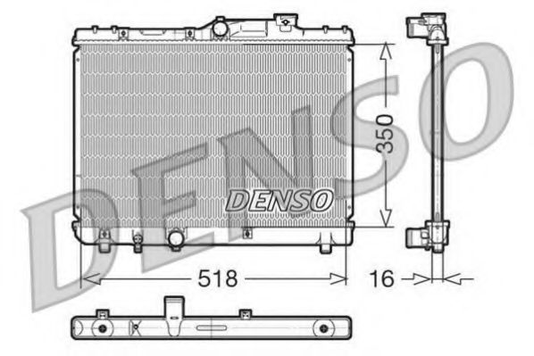 Радиатор охлаждения двигателя DENSO DRM50029