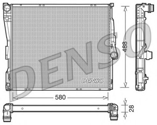 Радиатор охлаждения двигателя DENSO DRM05090