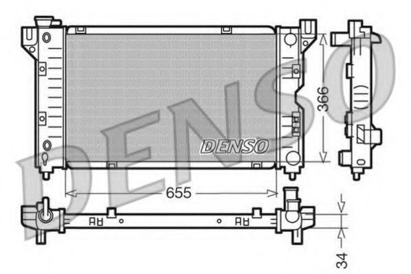 Радиатор охлаждения двигателя DENSO DRM06010